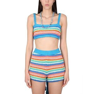 ALANUI Crochet Knit Crop Top and Shorts Set Women MULTICOLOUR T-Shirts & Tops